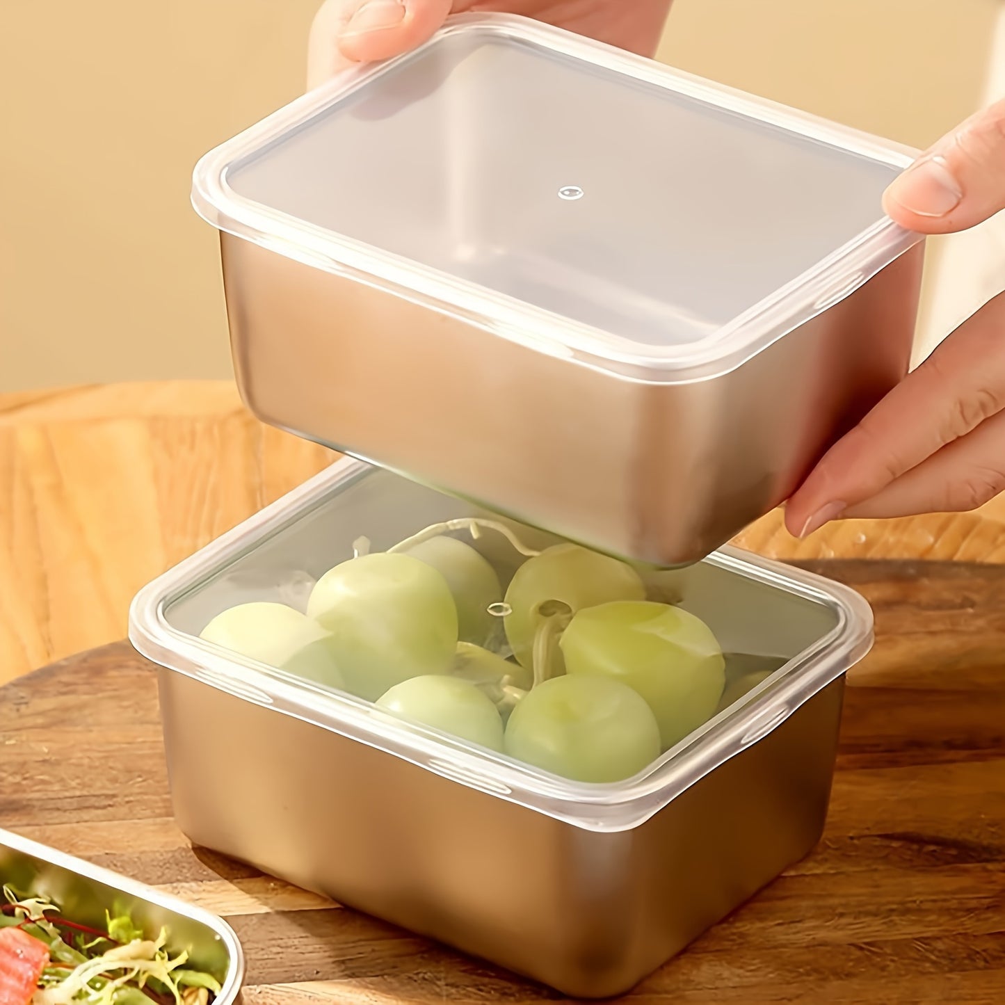 6-Piece Stainless Steel Food Storage Containers w/ Lids