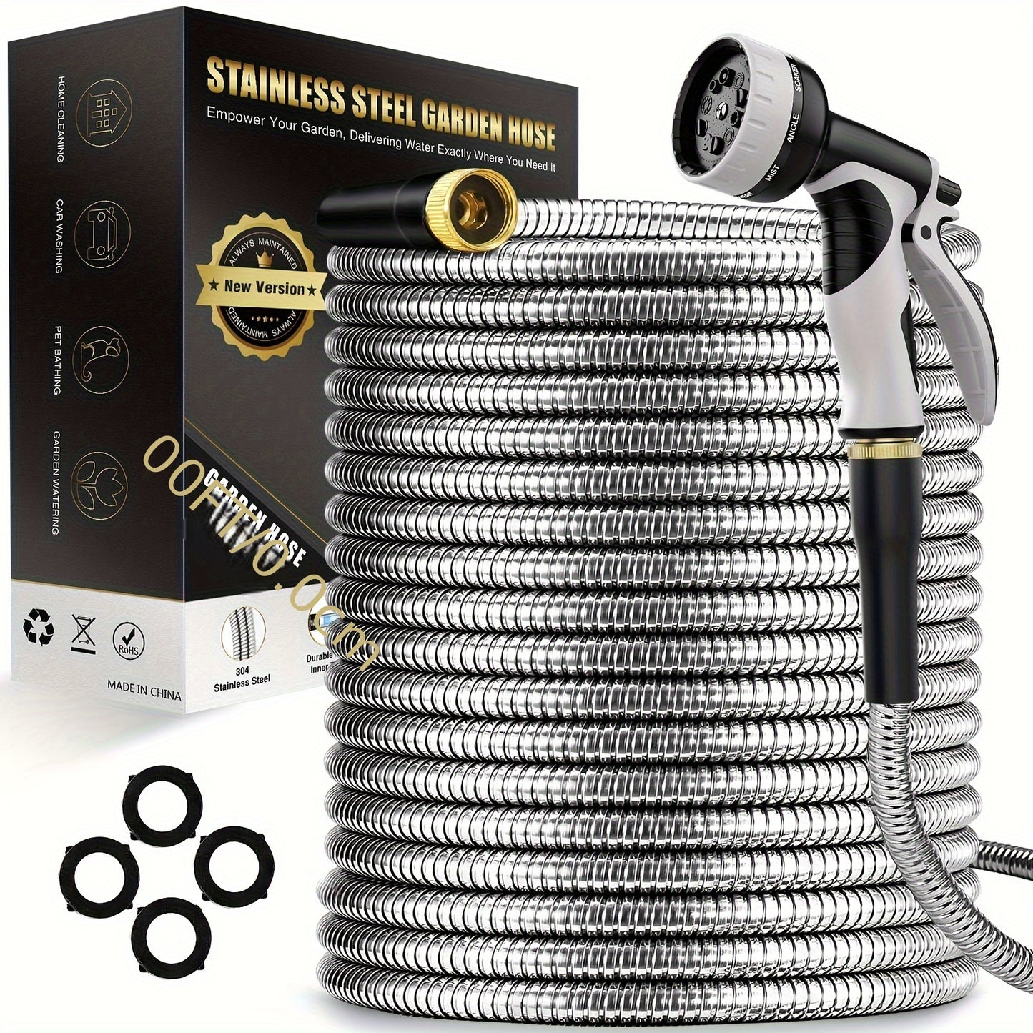 Garden Hose - 100FT - 304 Metal Tangle free