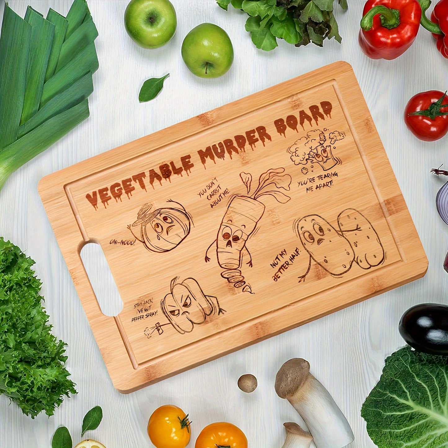 Vegetable Murder Cutting Board