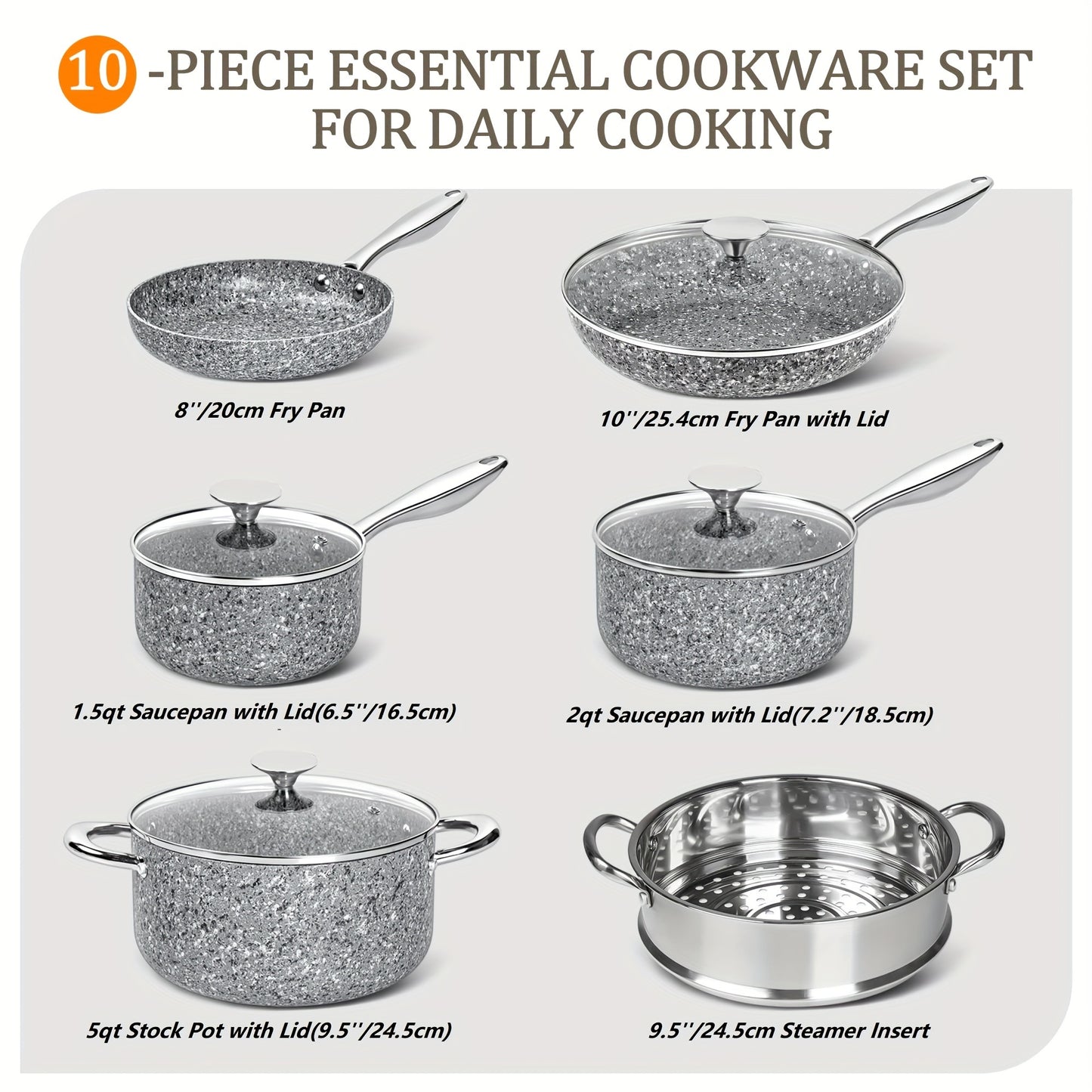 Granite Stone Cookware Set 10 Piece