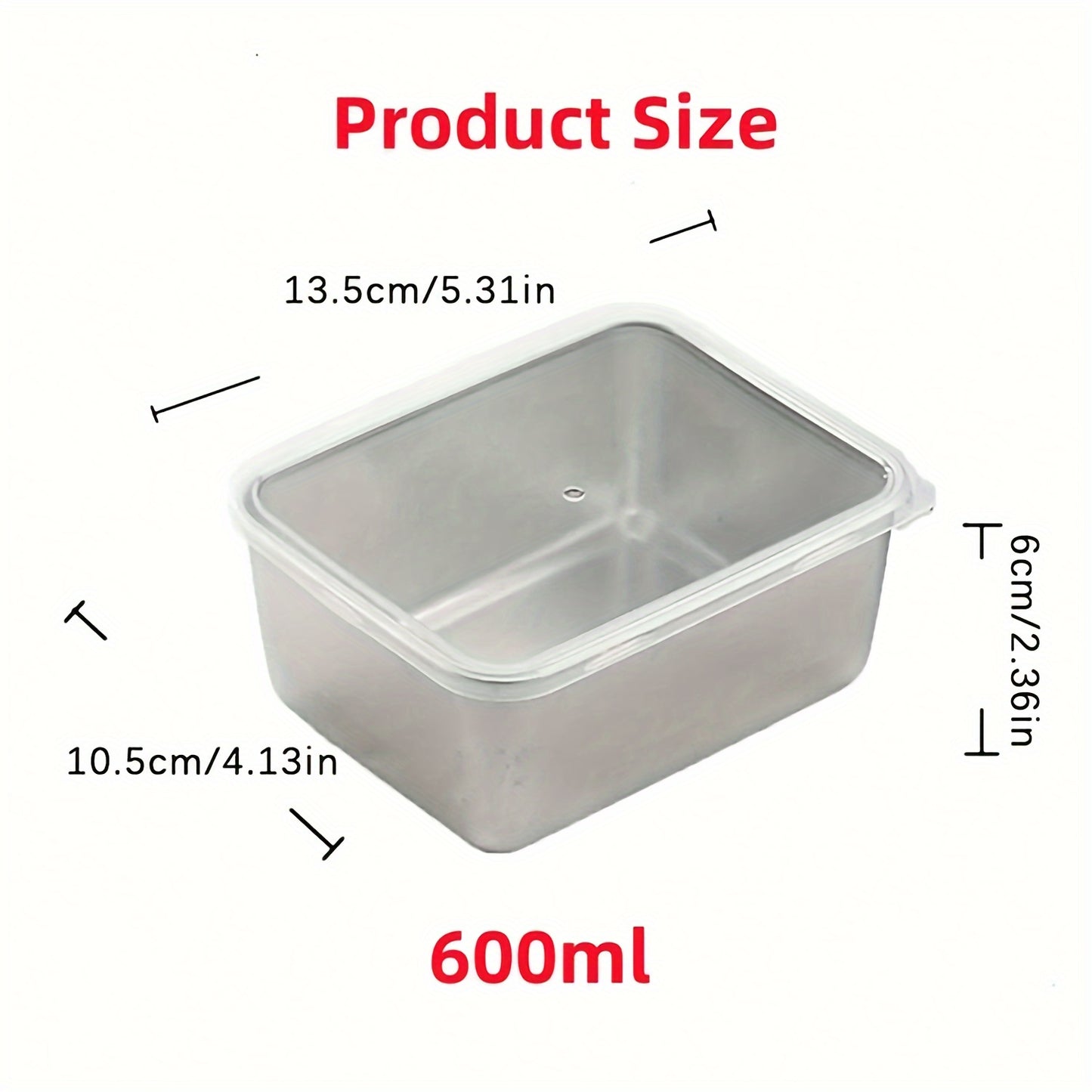 6-Piece Stainless Steel Food Storage Containers w/ Lids