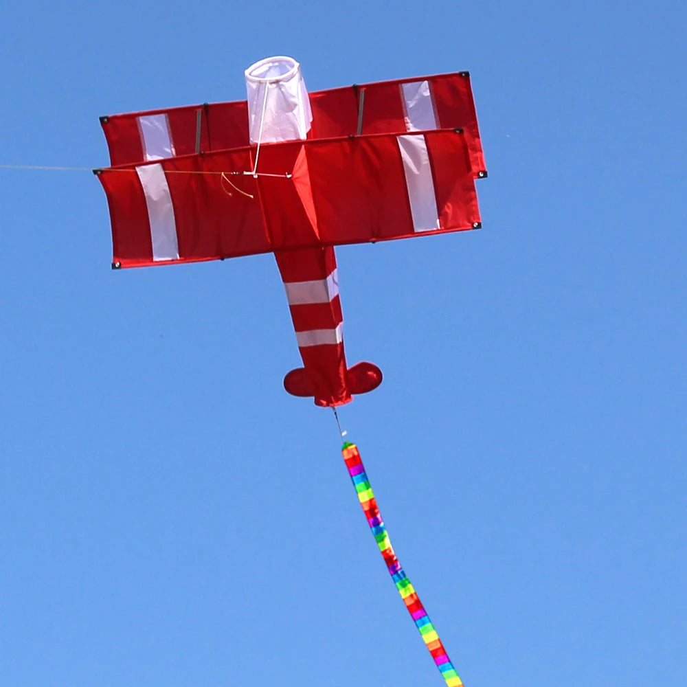 3D Single Engine Red Plane Kite