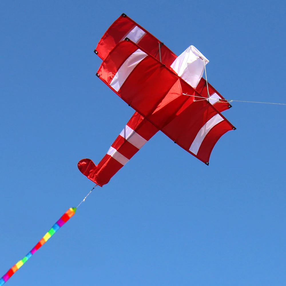 3D Single Engine Red Plane Kite