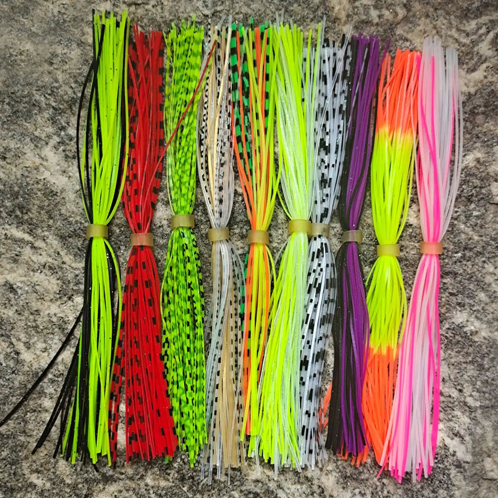 5/10 Bundles silicon skirts fishing lure Spinner bait