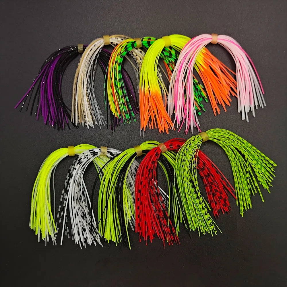 5/10 Bundles silicon skirts fishing lure Spinner bait