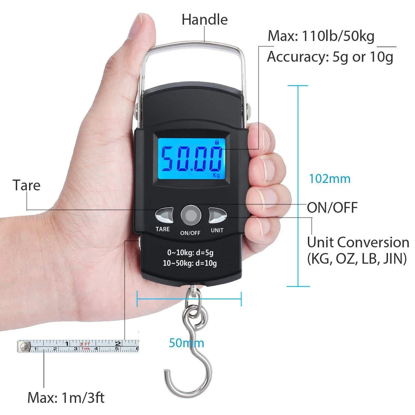 Electronic Scale with Measuring Tape