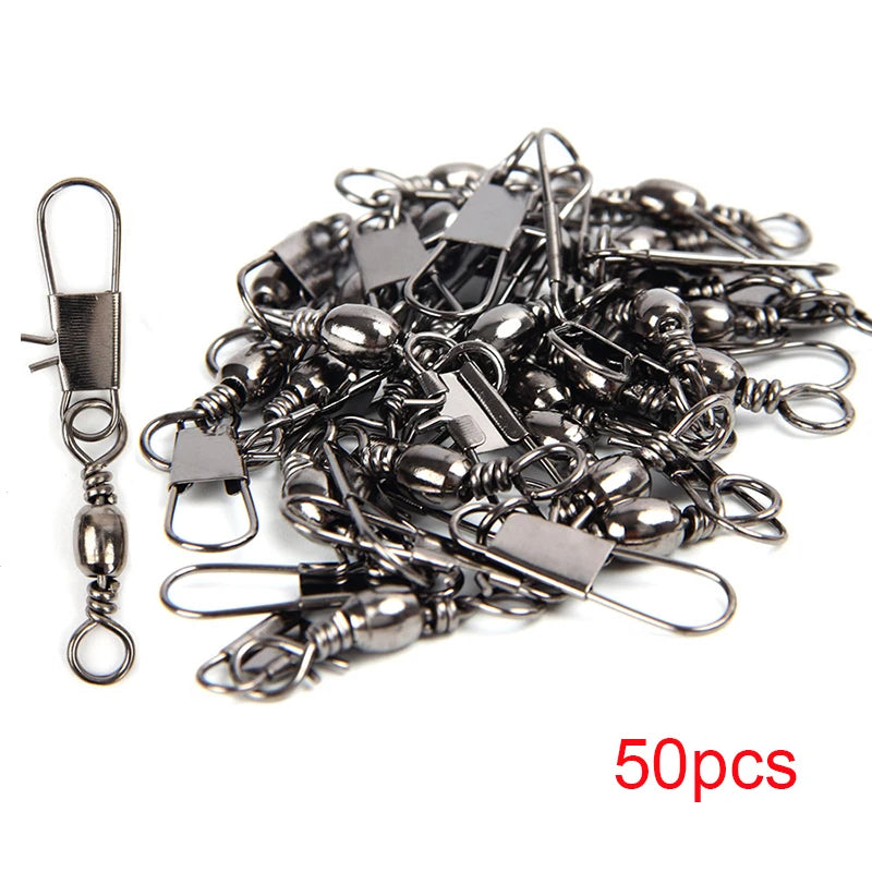 50pcs Swivel Fishing Connector Pin Fastlock Clips