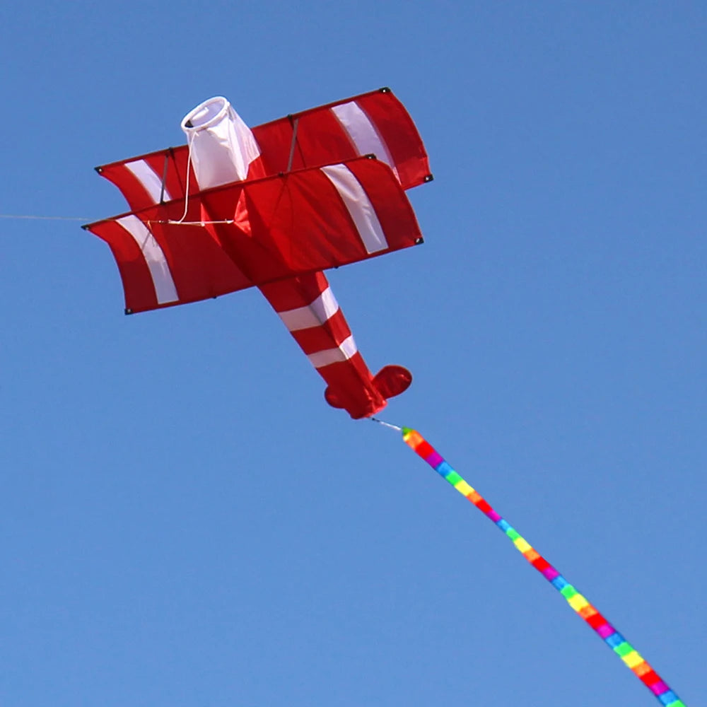 3D Single Engine Red Plane Kite