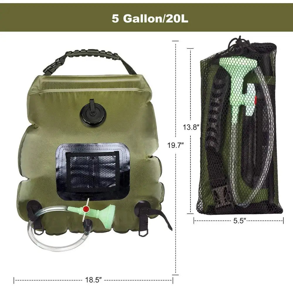 20L Solar Water Storage w/Shower Head