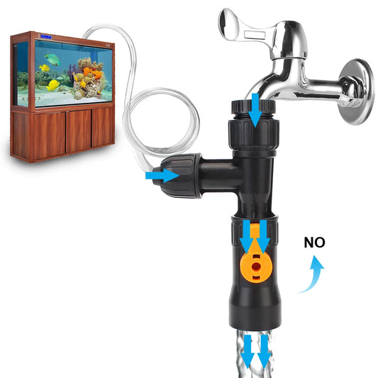 3-Way Faucet Splitter For Fish Tank Cleaning