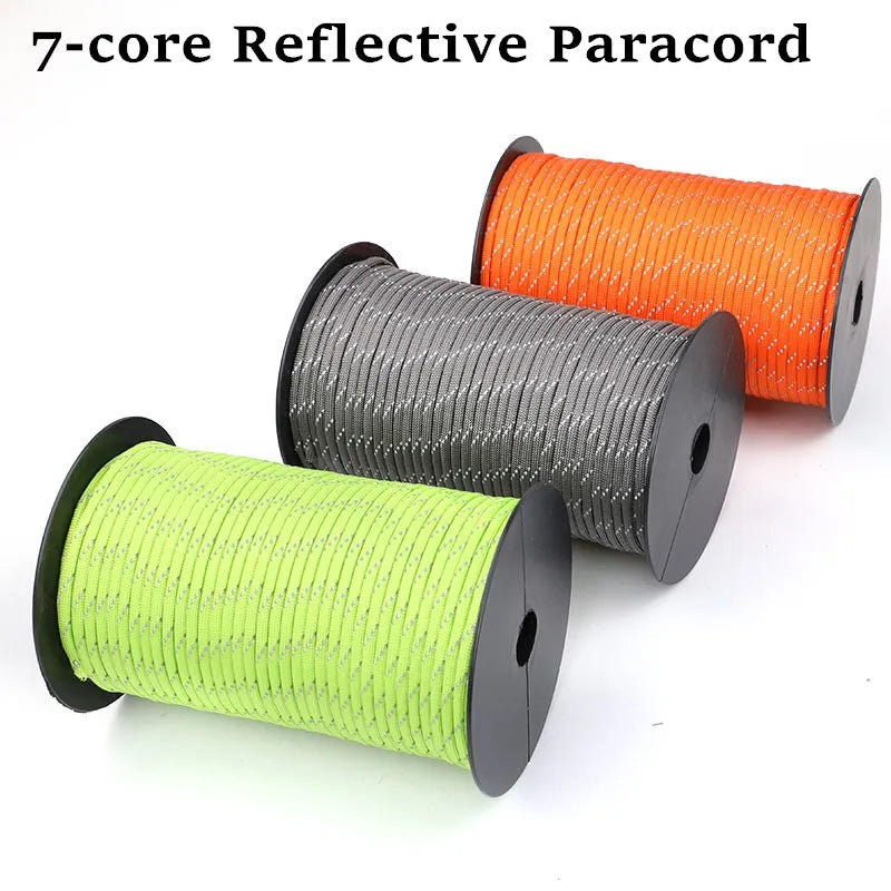 50/100m 7 Core Reflective 550 Paracord Rope