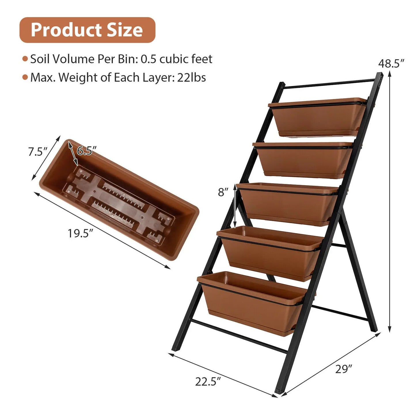 5-tier Vertical Garden Planter