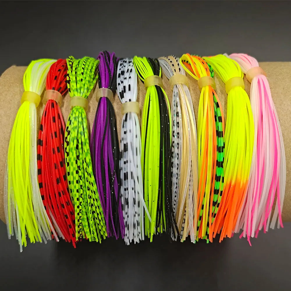 5/10 Bundles silicon skirts fishing lure Spinner bait