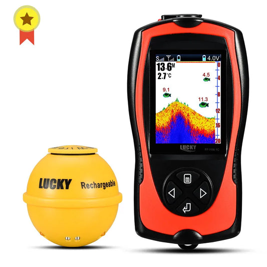 LUCKY Rechargeable Wireless Sonar for Fishing 45M Water Depth