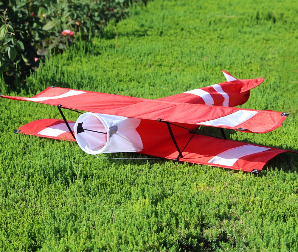 3D Single Engine Red Plane Kite