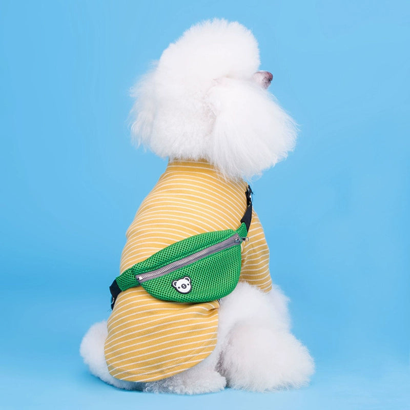 Dog Clothes Trendy Stripe w/Belt Bag Wallet T-shirt