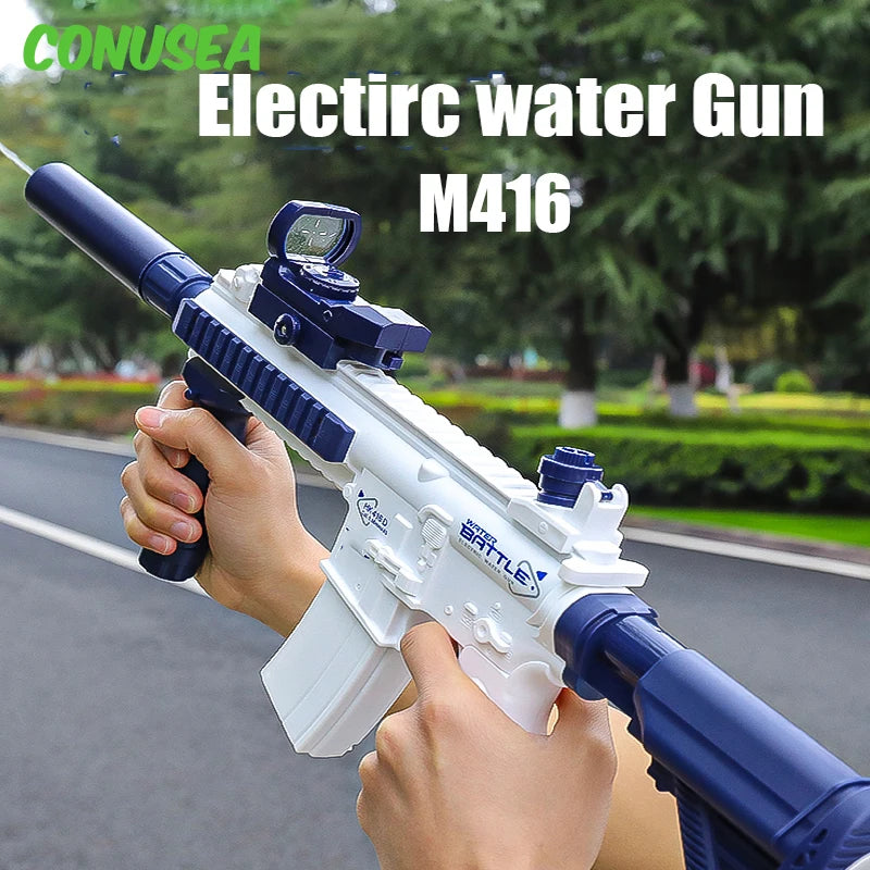 Long Range Electric Water Gun - Michef's Outside