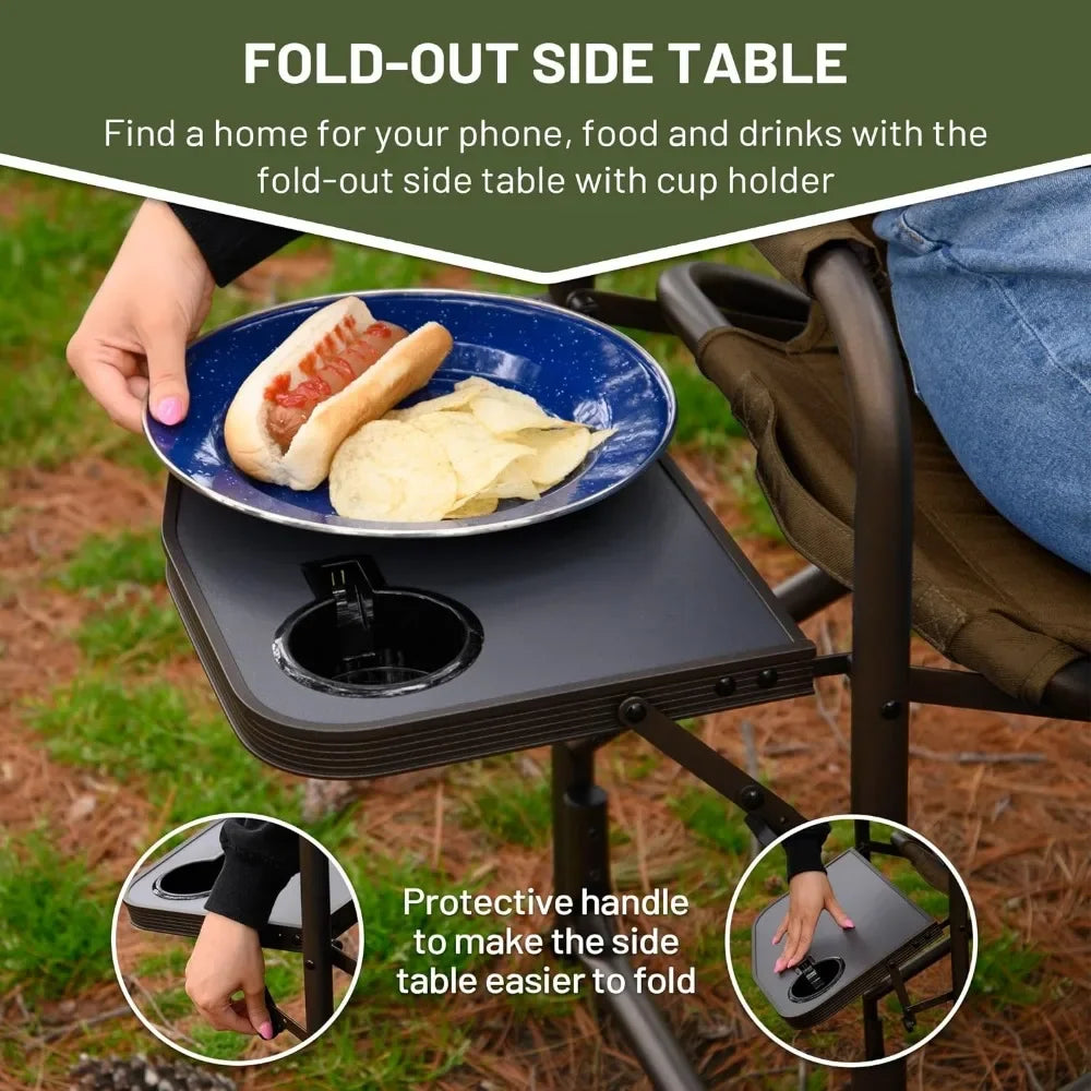 Cooler Bag & Mesh Pocket Folding Chair