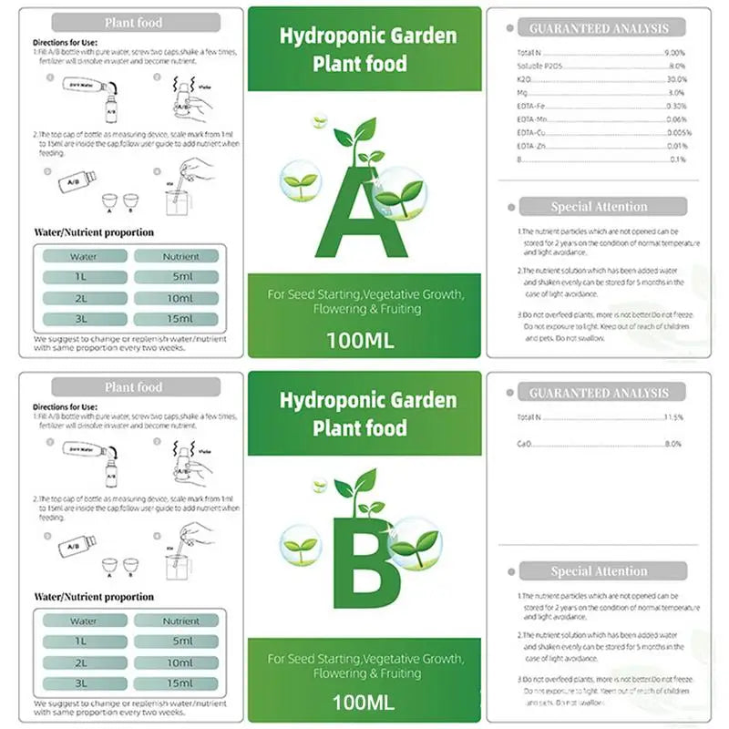 Liquid Fertilizer AB Two-Part Set