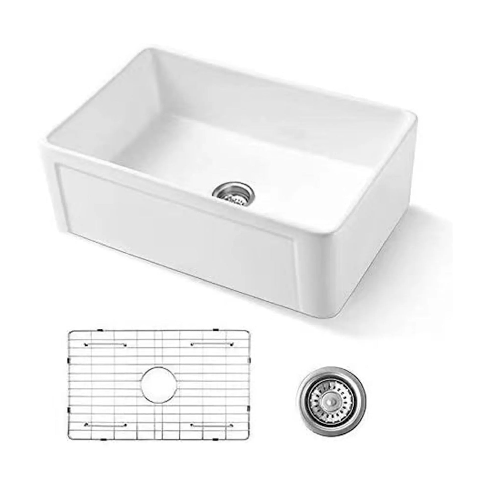 Porcelain Farm Sink - Michef's Outside