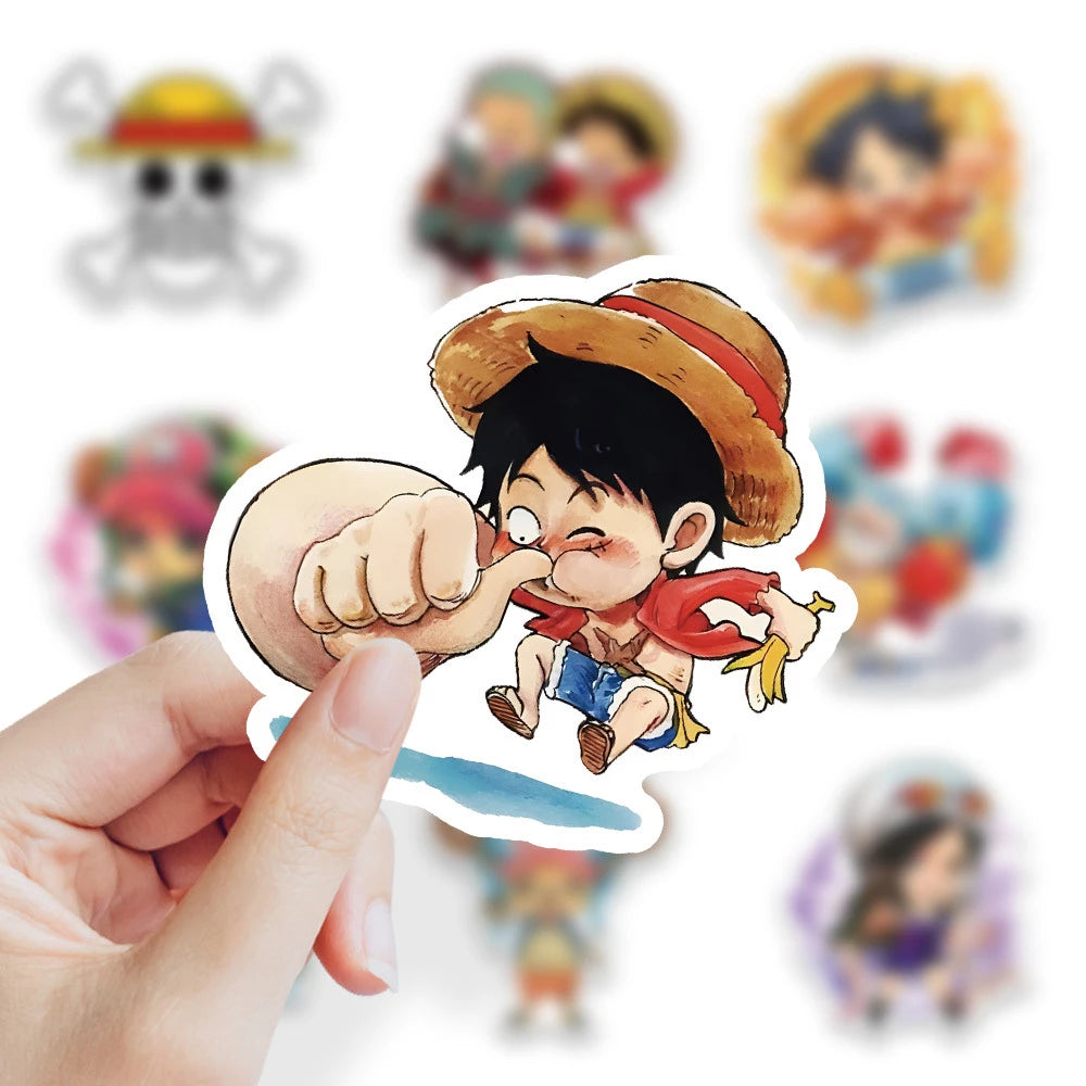 One Piece Anime Stickers Cute Cartoon