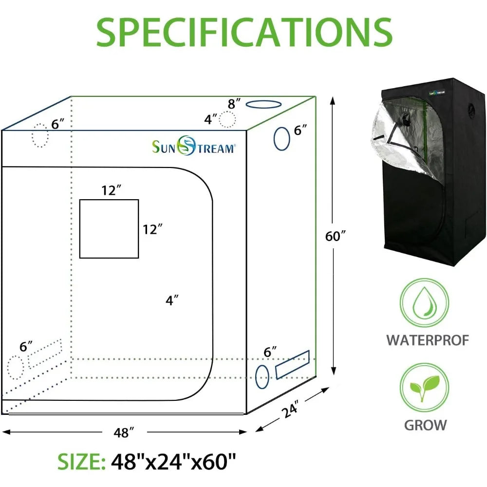 Compact Grow Tent System for Hydroponics