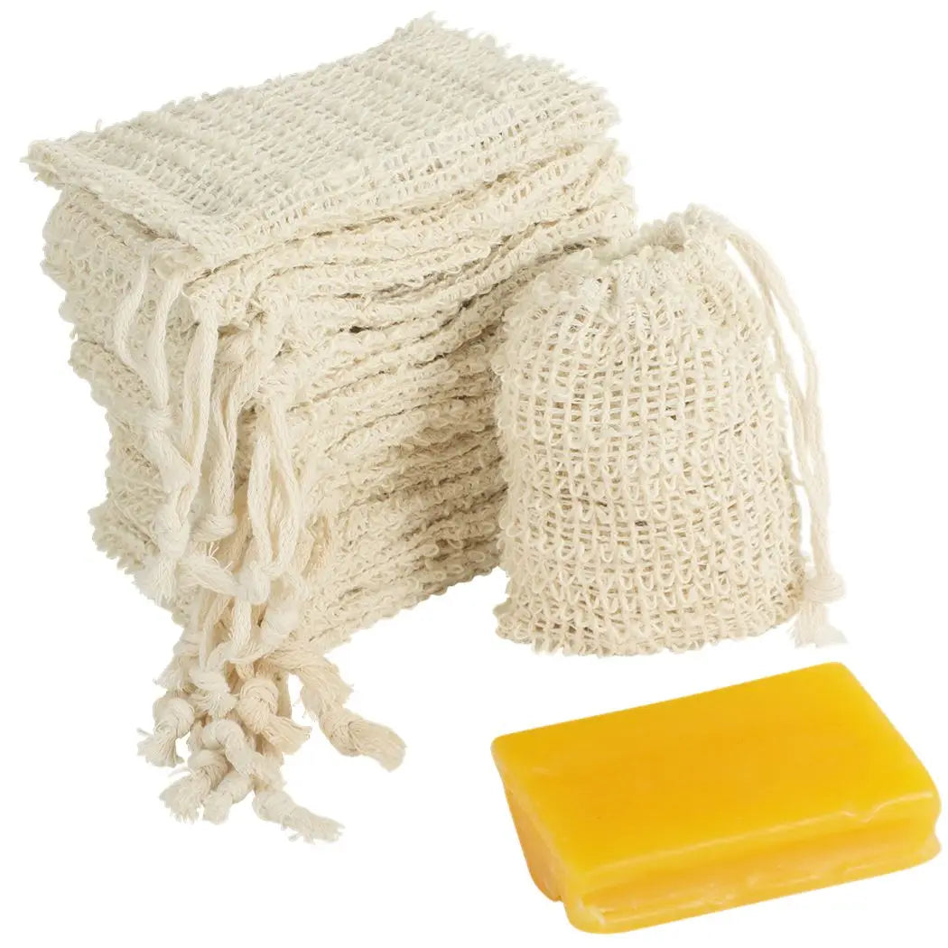 Natural Linen Soap Saver Foaming Bags