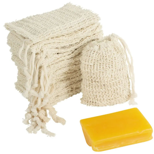 Natural Linen Soap Saver Foaming Bags