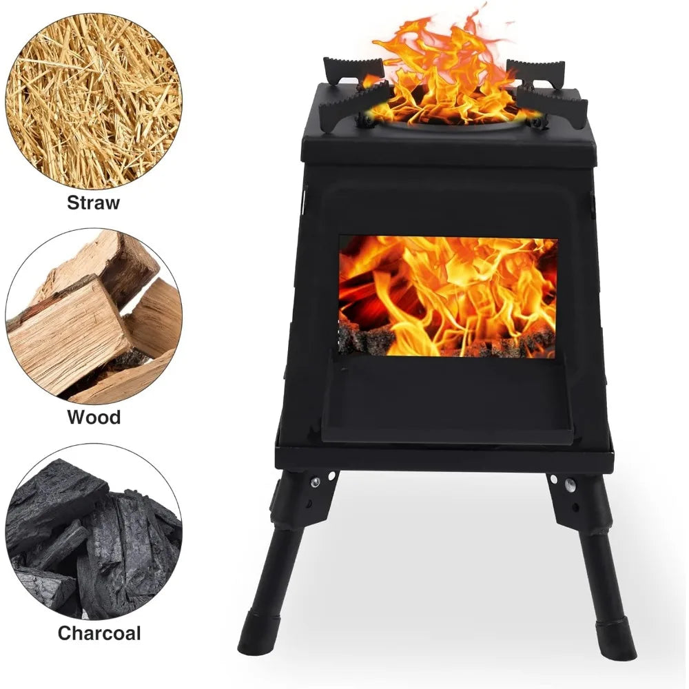 Wood Burning Camp Stove, Portable