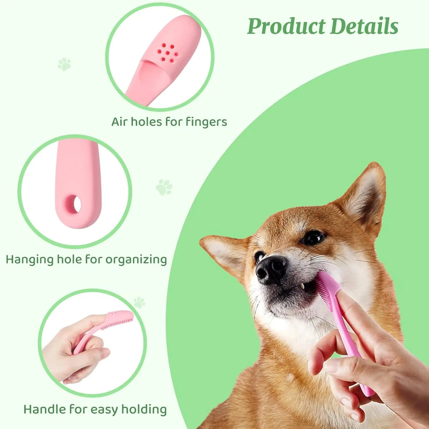 Soft Pet Finger Toothbrush Food Grade Silicone Brush