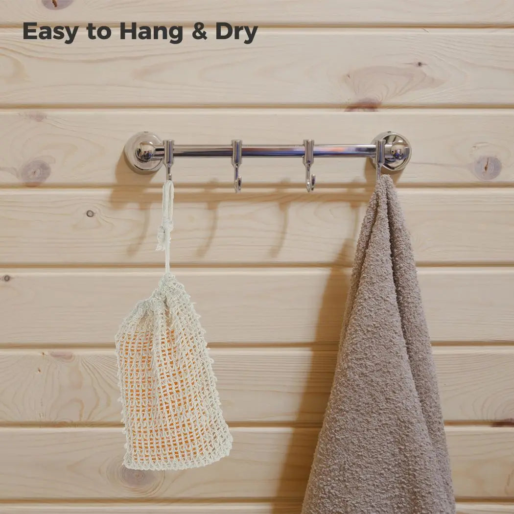 Natural Linen Soap Saver Foaming Bags