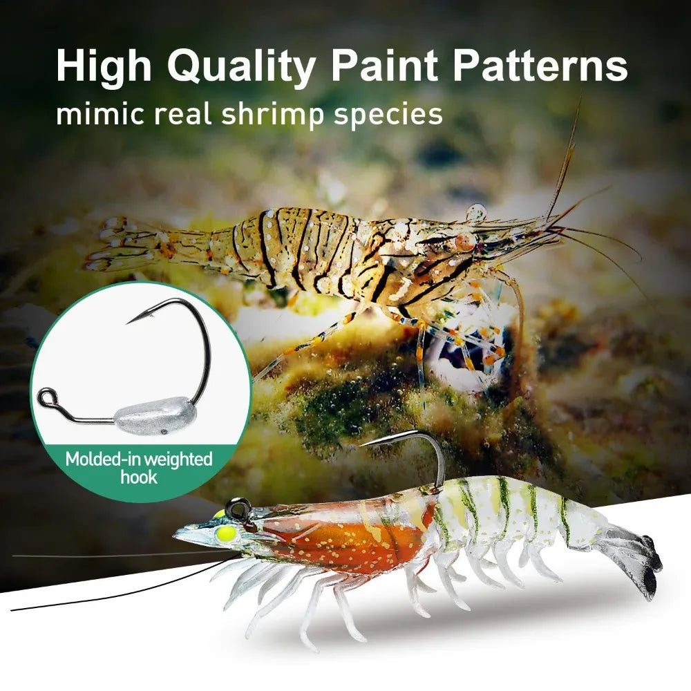 Luminous Fake Shrimp Soft Silicone Artificial Bait