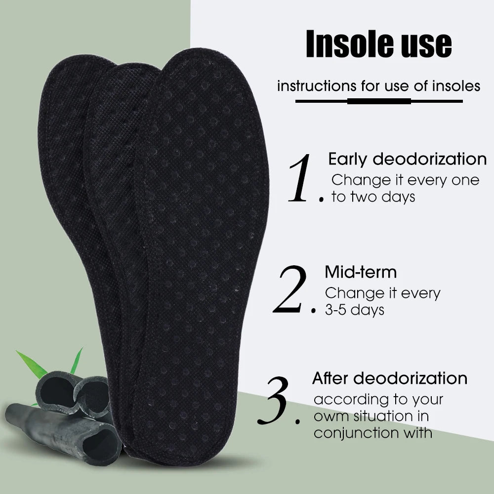 Bamboo Charcoal Deodorant Insoles