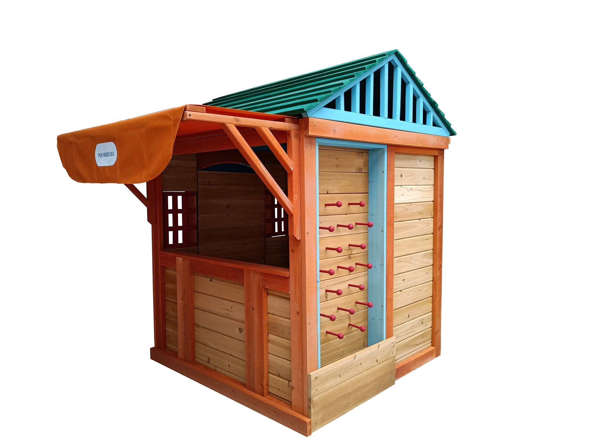 Solid Wood Game House - Michef's Outside