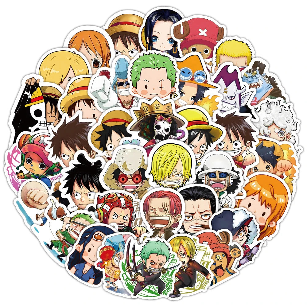 One Piece Anime Stickers Cute Cartoon