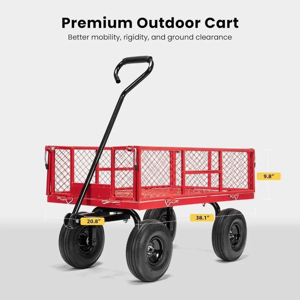 Heavy Duty 880 Lbs Capacity Garden Cart