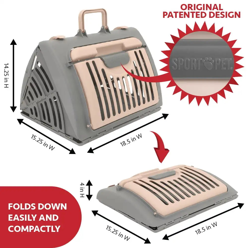 Foldable Plastic Travel Cat Carrier