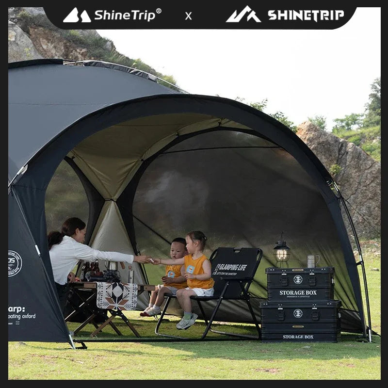 Silver Coated Waterproof Camping Sunshade Tent