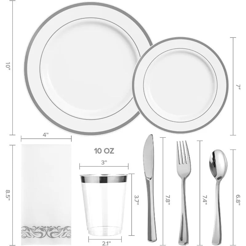 Set for 100 Disposable Dining