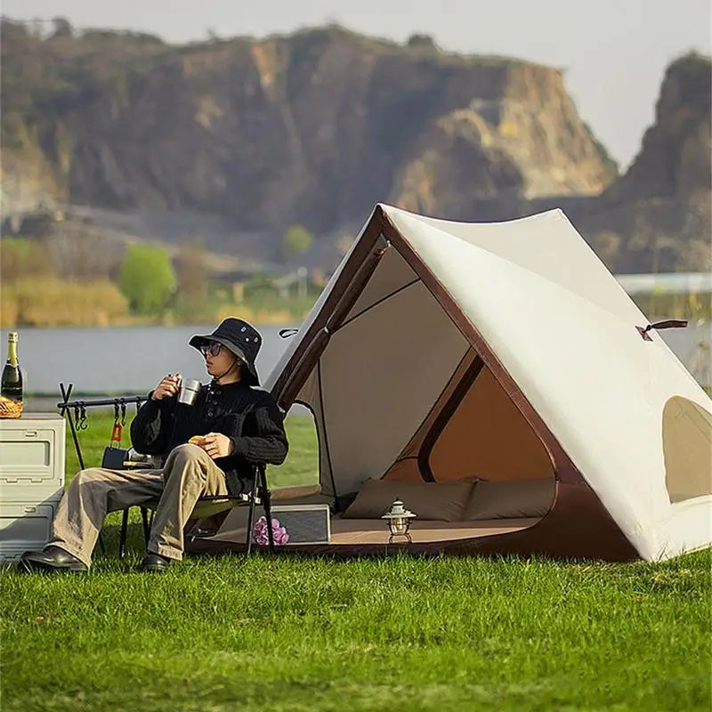 Portable Sunproof Auto-Open Shelter With Front and Back Doors