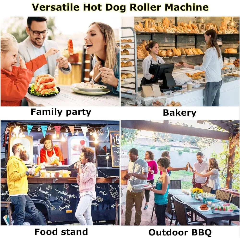 Hot Dog Roller Machine with Dual Temp Control