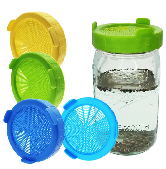 Wide Mouth Plastic Mason Jar Sprouting Lid