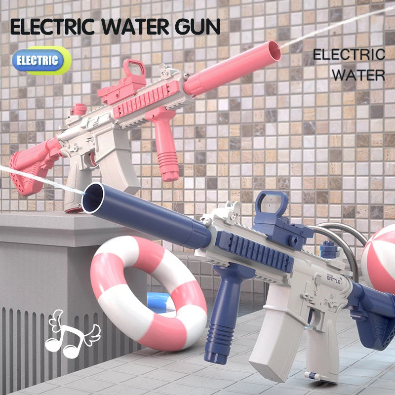 Long Range Electric Water Gun - Michef's Outside