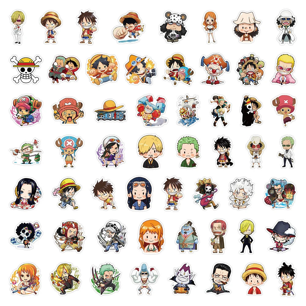 One Piece Anime Stickers Cute Cartoon