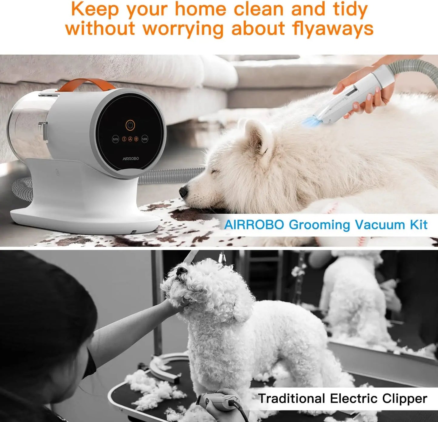 Dog Hair Vacuum & Grooming Kit