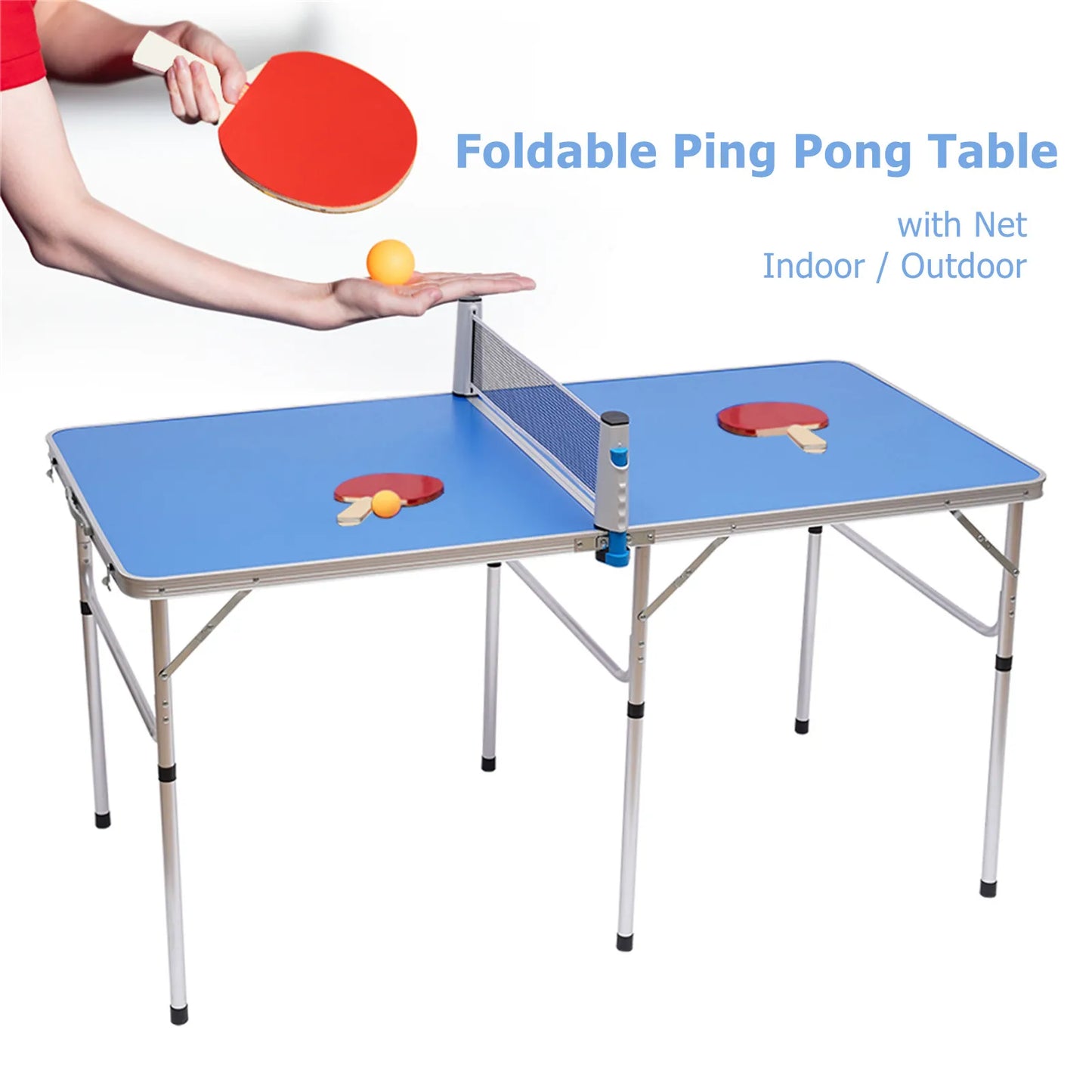 Foldable Ping Pong Table w/ Net