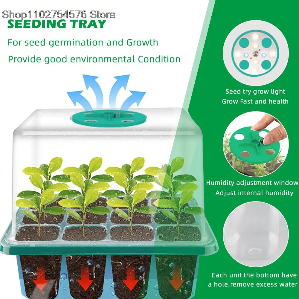 Grow Light Seedling Tray Set