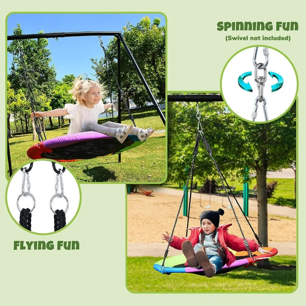 Swing Set With 40 Inch Saucer