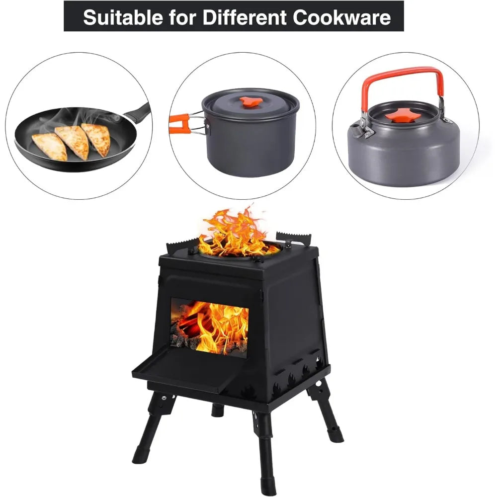 Wood Burning Camp Stove, Portable