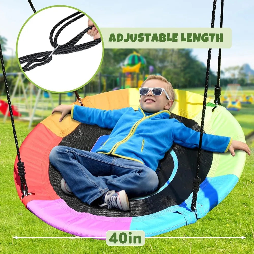 Swing Set With 40 Inch Saucer